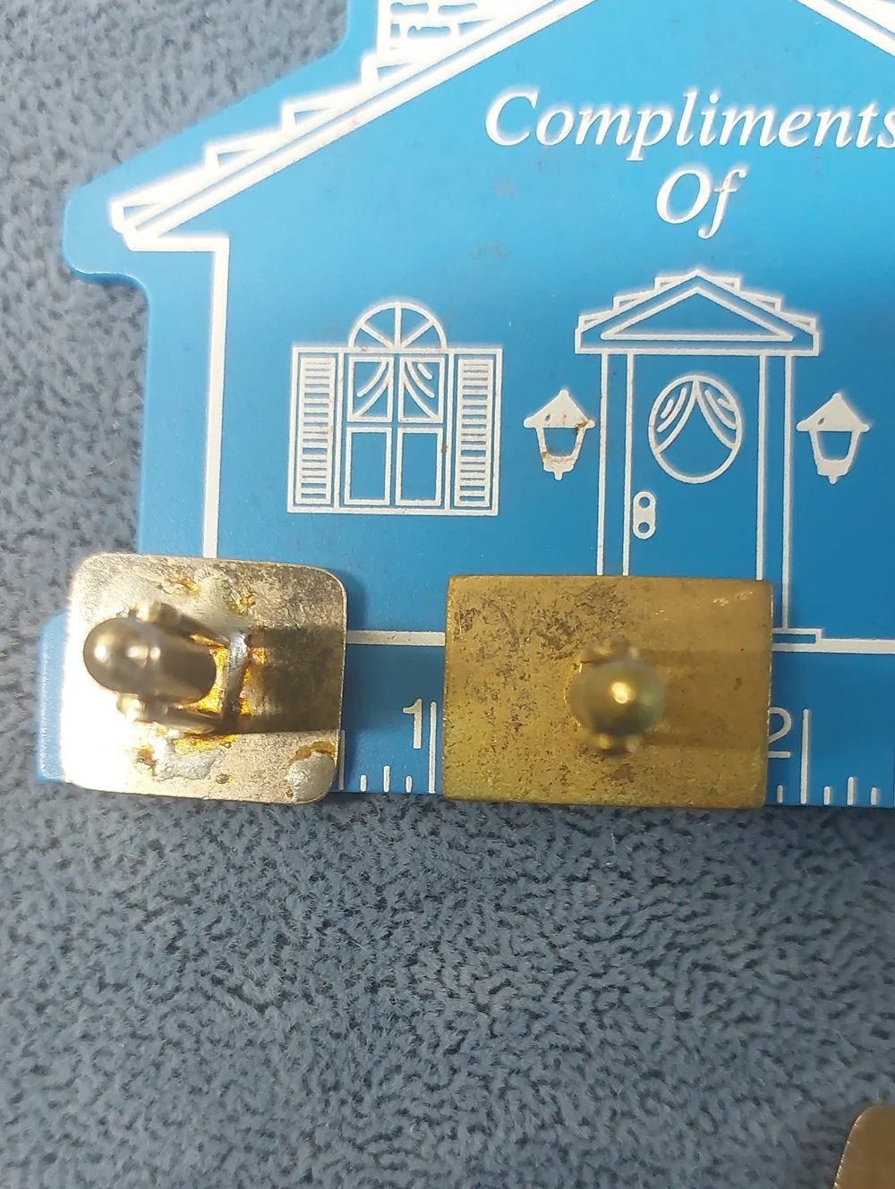 Vintage Estate Cufflinks Lot of 2 Pairs | Silver Tone & Gold Tone Mid Century St